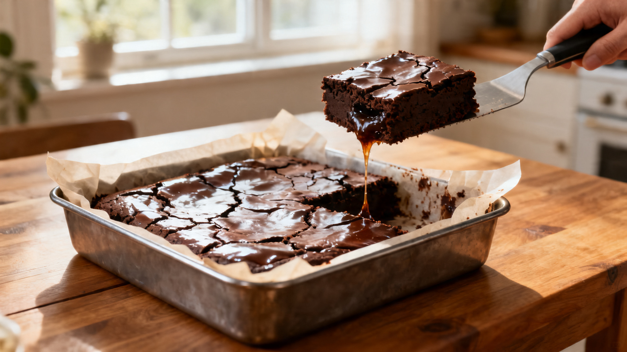 Brownie fondant à croûte craquelée – recettes de brownie maison