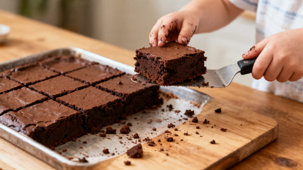 Brownie facile au chocolat, dessert enfant rapide
