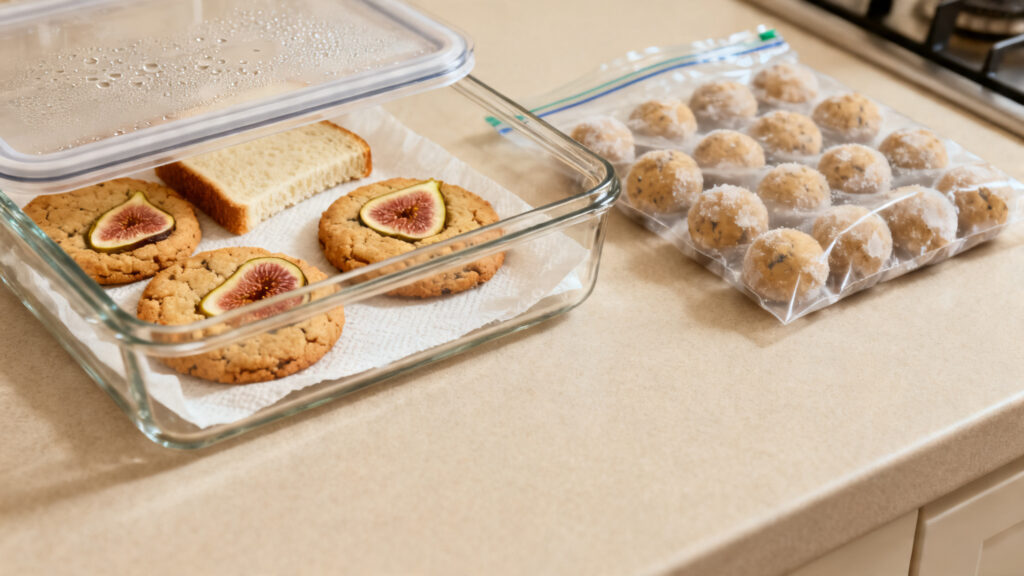 Conservation des cookies et congélation de boules de pâte