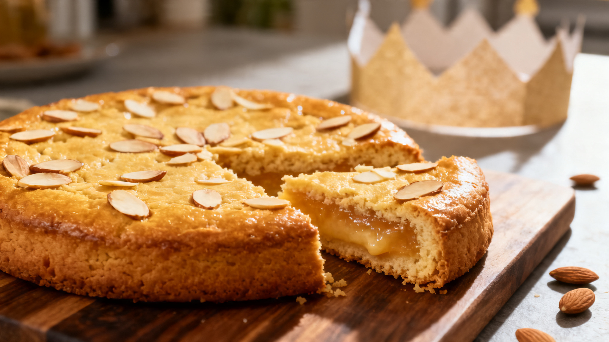 Recette de cookie des rois épiphanie - cookie géant doré au cœur frangipane