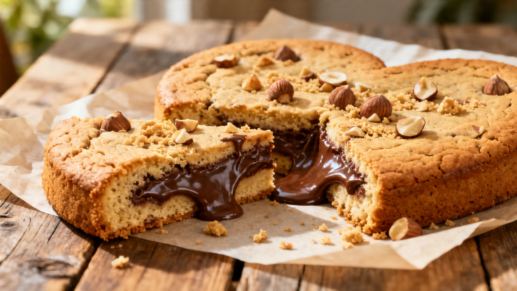 Recette cookie géant en forme de cœur au Nutella coulant