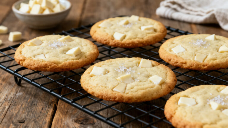 Recette de cookies au chocolat blanc, cœur fondant