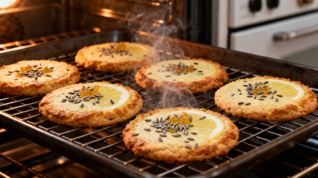Cookies aux bords dorés et centre encore pâle à 180 °C