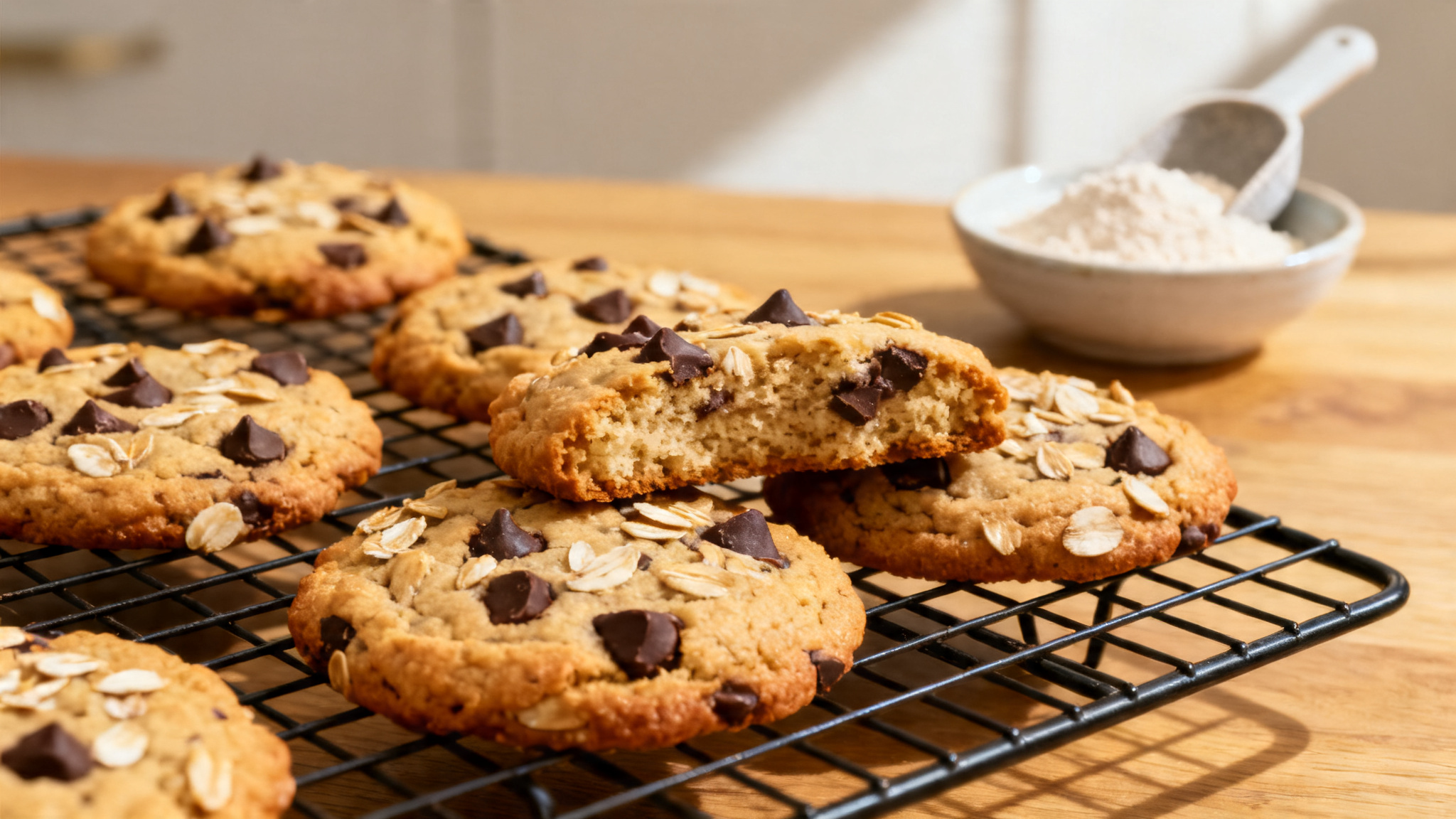 Recette de cookie protéiné, cookies moelleux sur grille