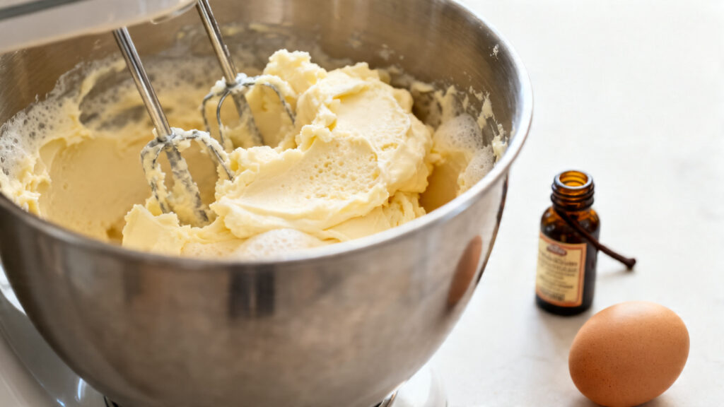 Crémer beurre et sucres pour une pâte à cookies aérée