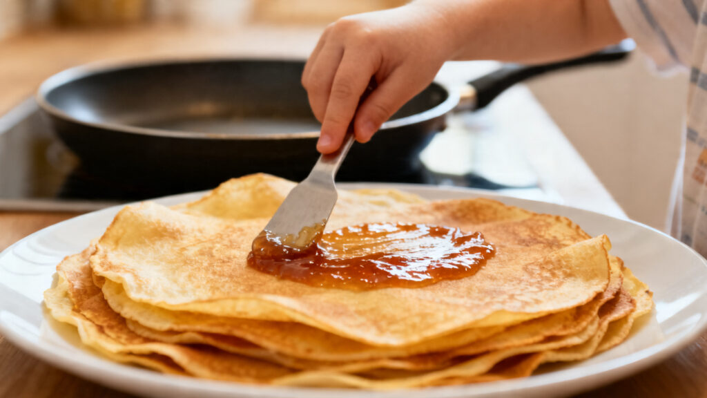 Crêpes rapides et faciles pour activité enfant