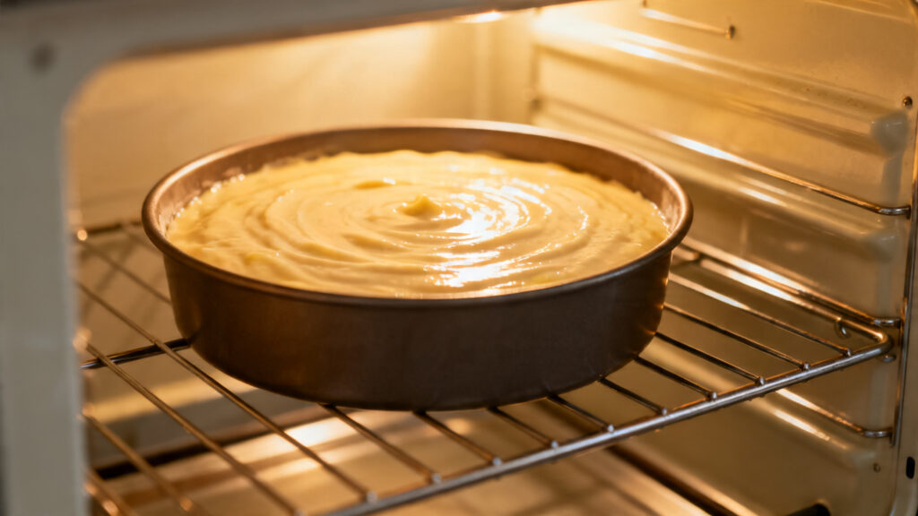 Moule rond 22 cm au centre du four à 180 °C