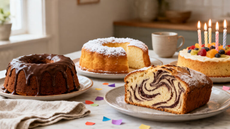 Gâteaux d’anniversaire faciles avec déco simple et bougies