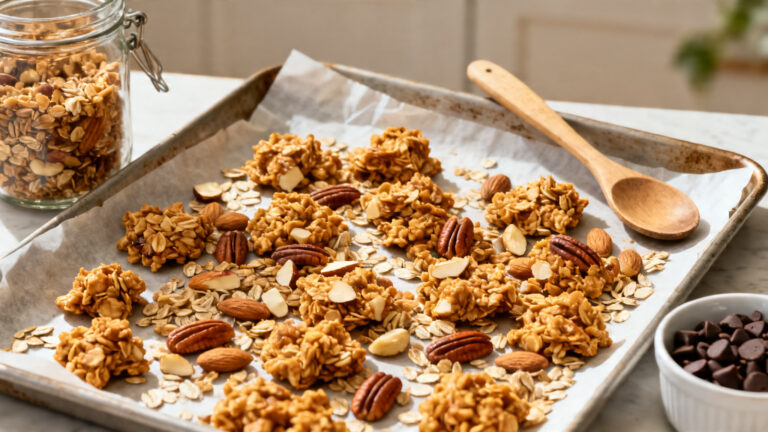 Recette de granola maison croustillant en grosses pépites
