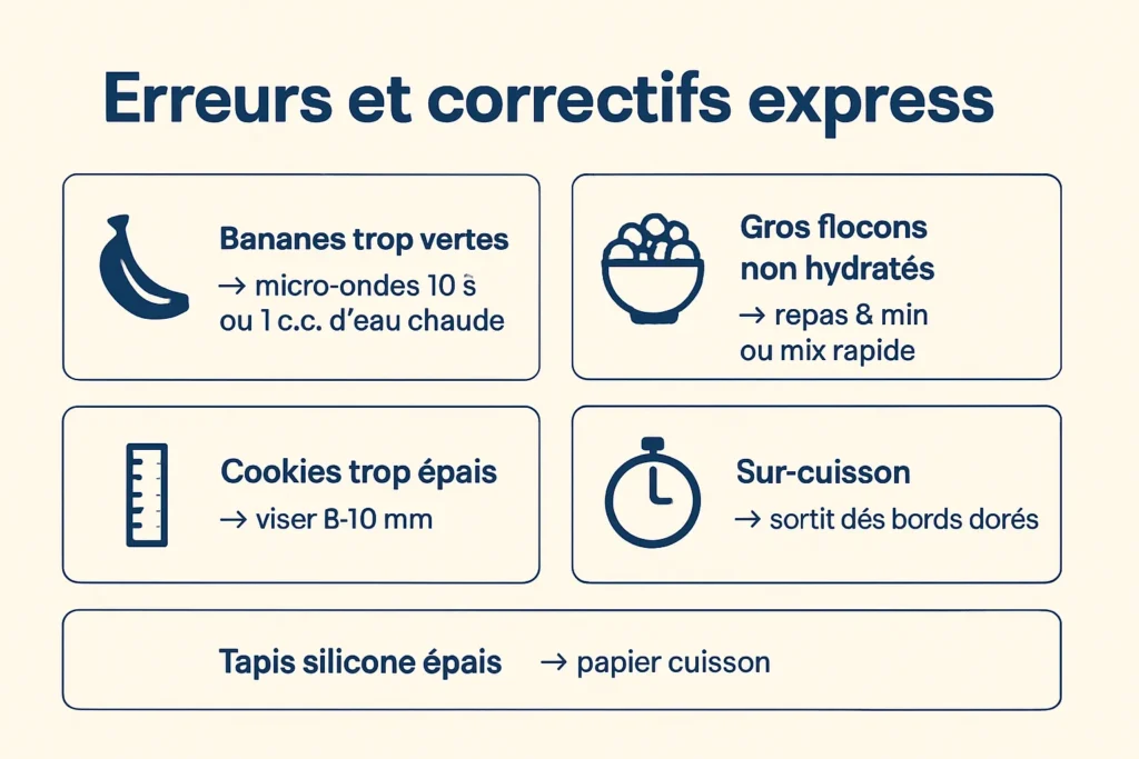 Infographie erreurs à éviter et solutions pour la tenue des cookies