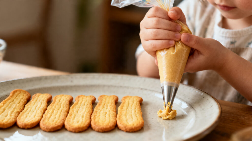 Langues de chat croustillantes, biscuits faciles enfant