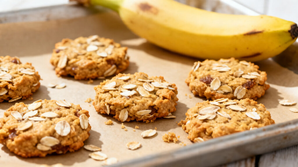 Mini cookies avoine banane sans sucre ajouté