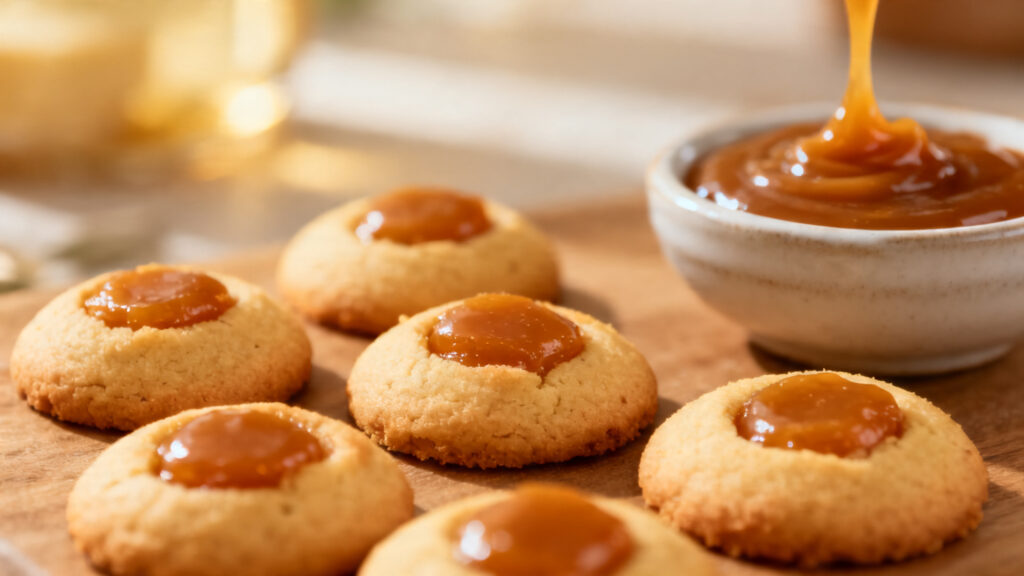 Mini cookies fourrés au caramel beurre salé fondant