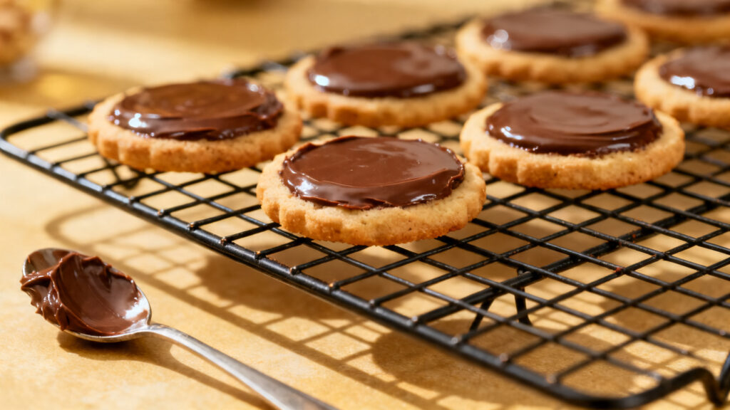 Mini cookies fourrés à la pâte à tartiner chocolat noisette