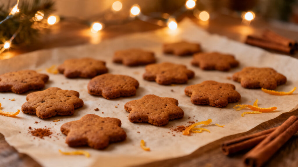 Mini cookies aux épices de Noël cannelle et orange