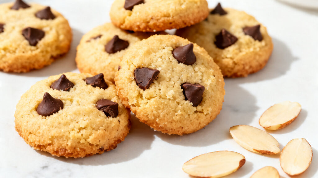 Mini cookies sans gluten amande et chocolat