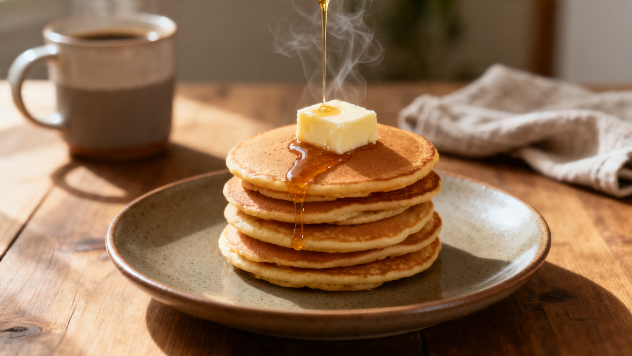 Pancakes dorés moelleux, recette de pancakes rapides en 10 min
