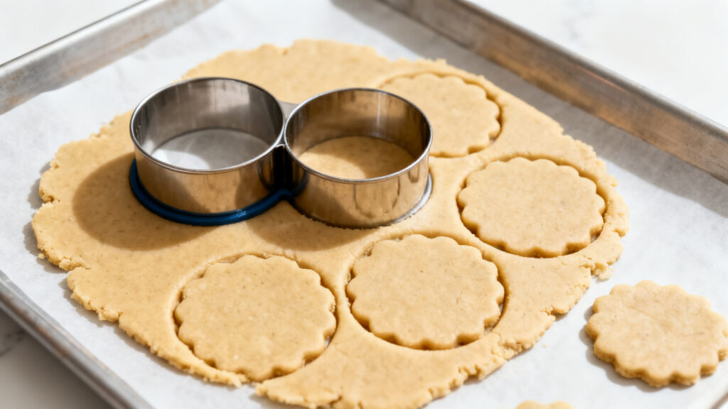 Pâte à biscuits 4 mm et découpe nette à l’emporte-pièce