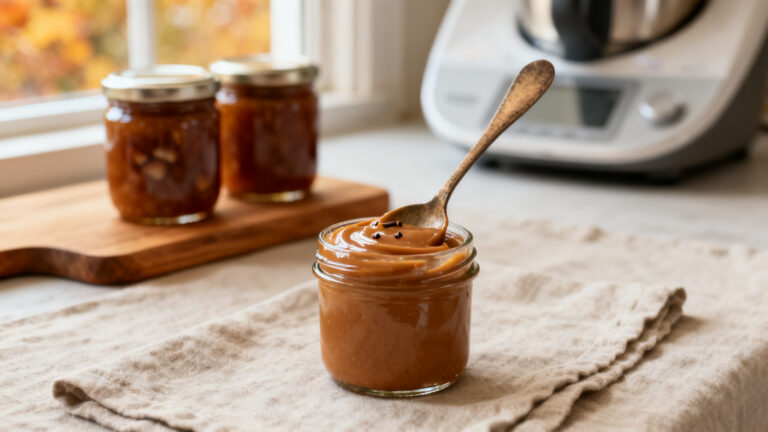 Crème de marrons au Thermomix en pot, texture onctueuse