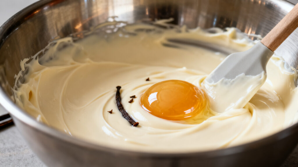 Noyau d’émulsion brillant au chocolat blanc de couverture