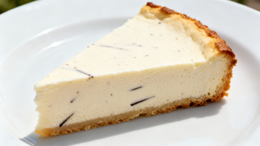 Gâteau au fromage blanc vanille, faible en calories