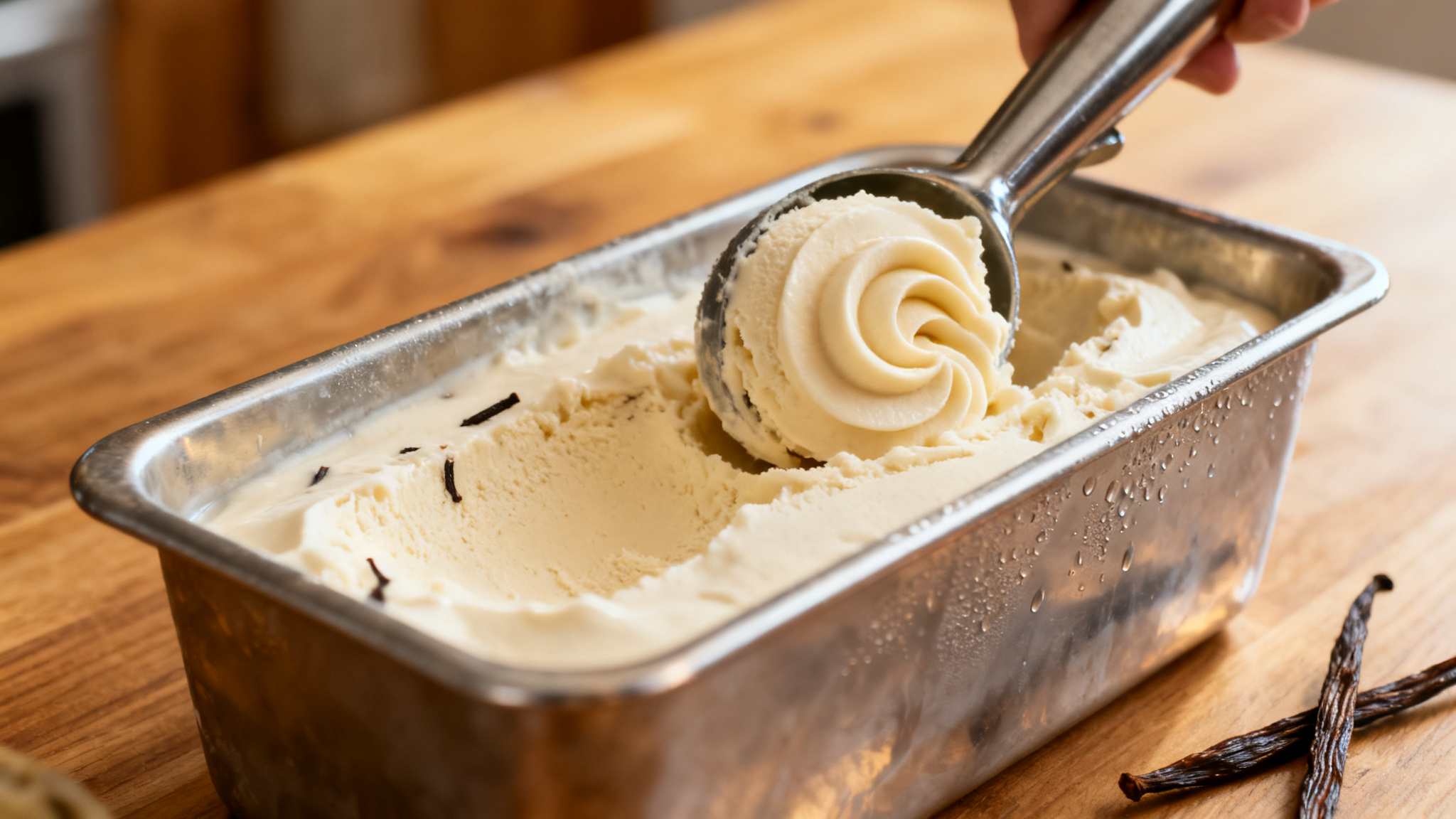 Faire une glace maison onctueuse dans un bac métallique