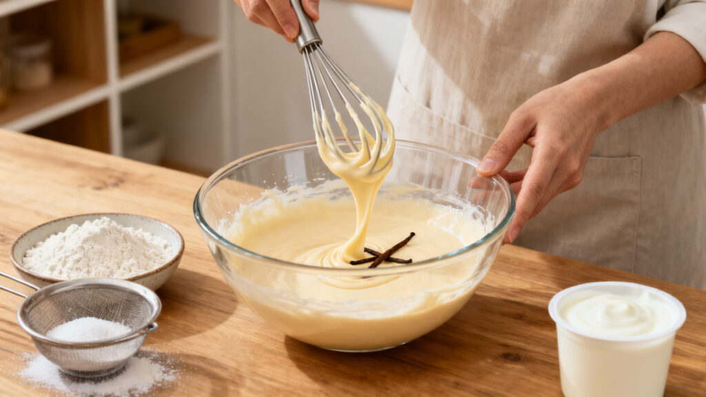 Pâte aérée au yaourt et levure chimique