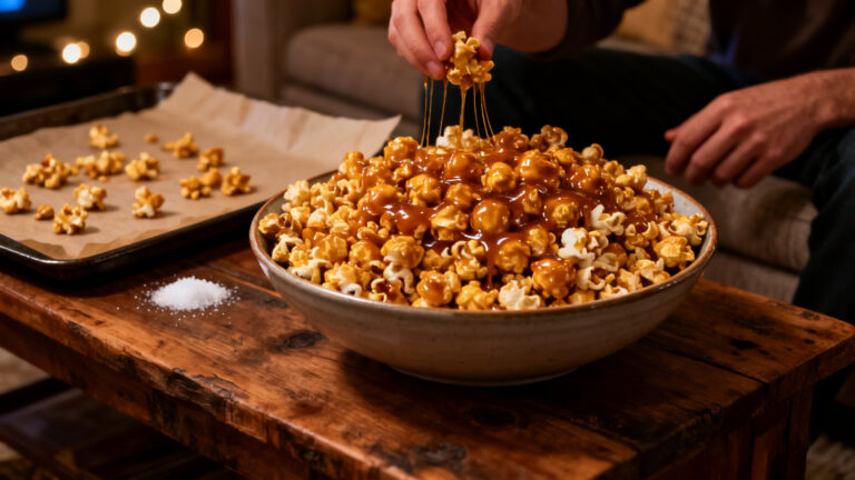 Pop-corn caramélisé, recette de pop-corn au caramel croustillant
