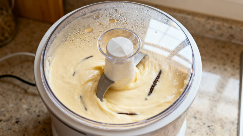 Turbinage de crème anglaise pour glace vanille