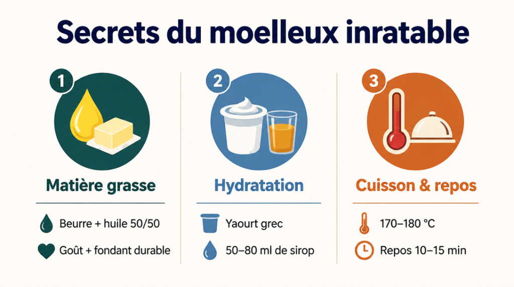 Schéma des secrets du moelleux pour gâteau à l’ananas