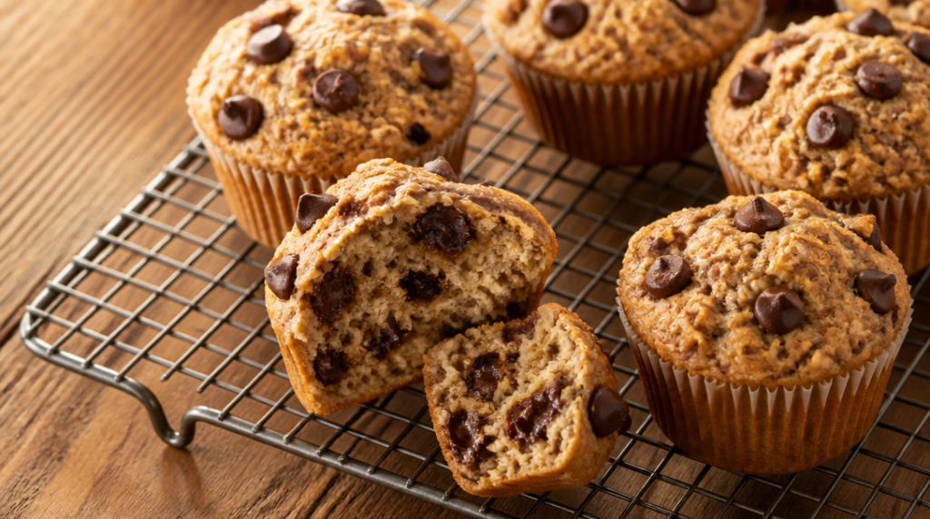 Muffins protéinés avoine et pépites de chocolat, à emporter