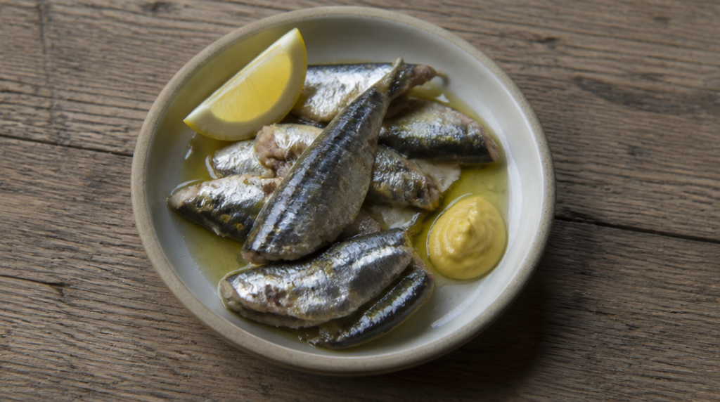 Sardines à l’huile avec citron, protéines et oméga-3