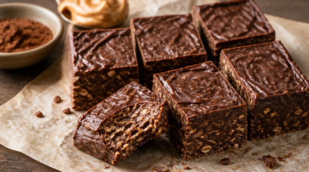 Barres protéinées chocolat au beurre de cacahuète et avoine