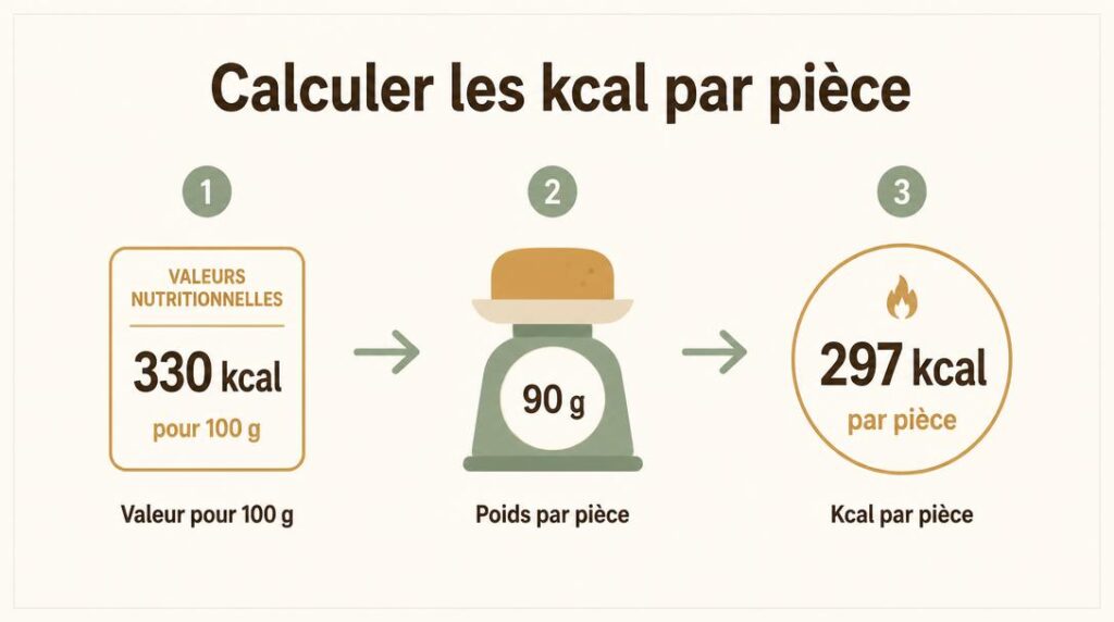 Calcul des calories par portion de viennoiserie