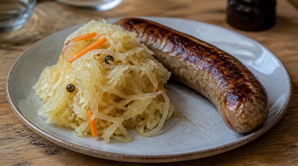 Choucroute légère avec andouillette grillée