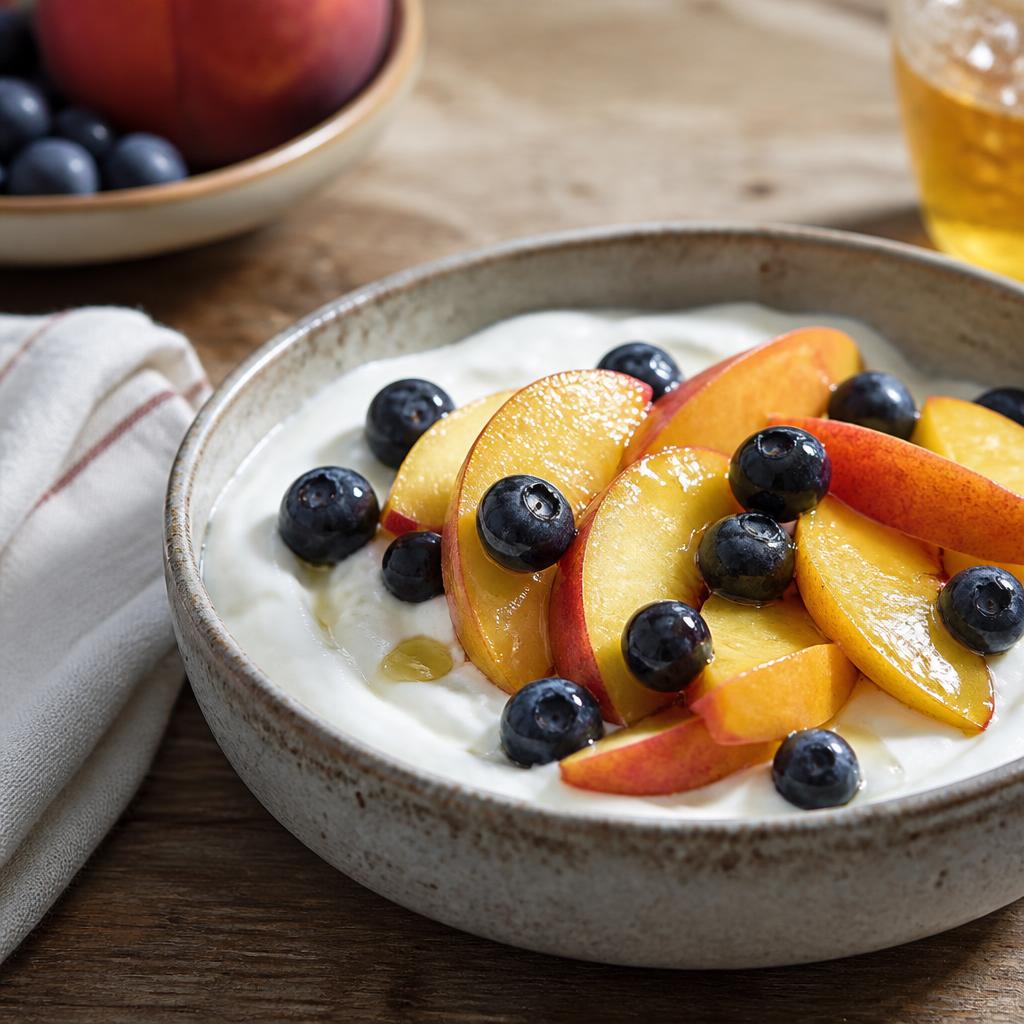 Fromage blanc avec fruits de saison
