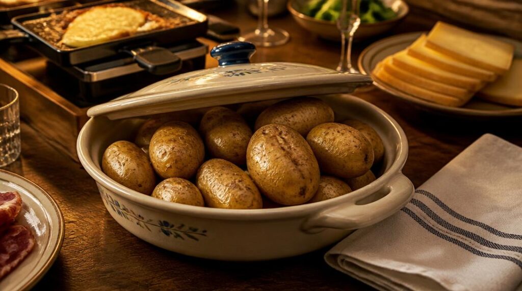 Pommes de terre chaudes en robe des champs