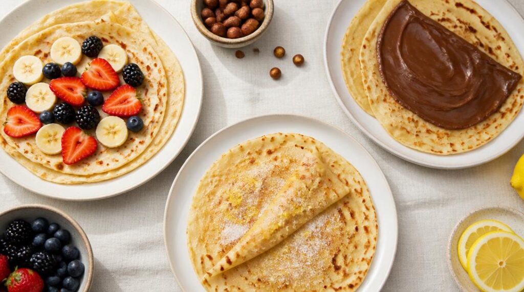 Garnitures légères pour une crêpe moins calorique