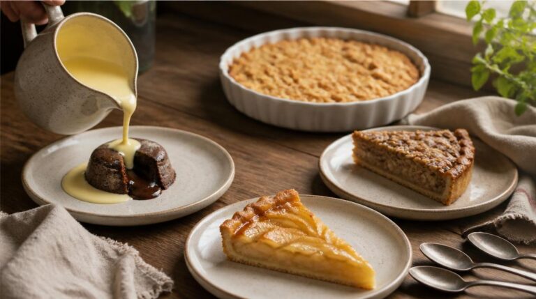 Gâteau pour accompagner une crème anglaise et desserts