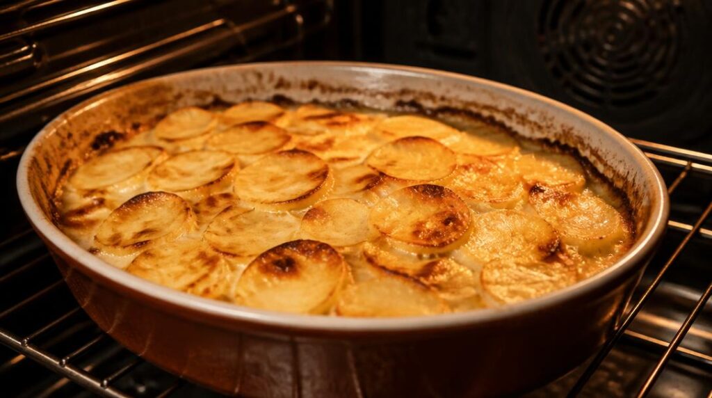 Gratin dauphinois à 160 °C dans son plat