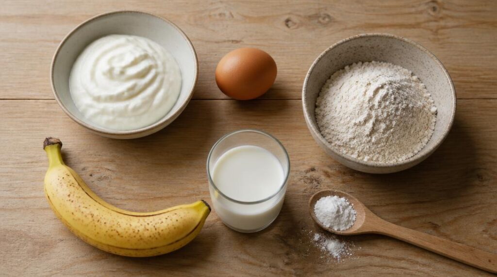Ingrédients pour pancake au skyr et farine d’avoine