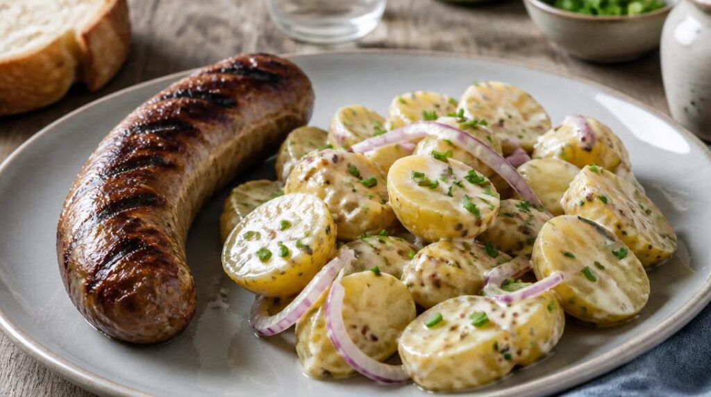Salade de pommes de terre moutardée et fraîche
