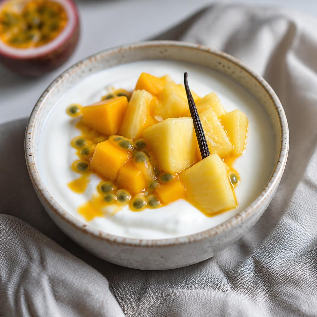 Skyr avec mangue ananas et passion